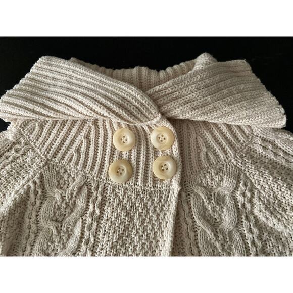 CASLON Cream Cable Knit Fisherman Sweater sz S - Picture 6 of 12